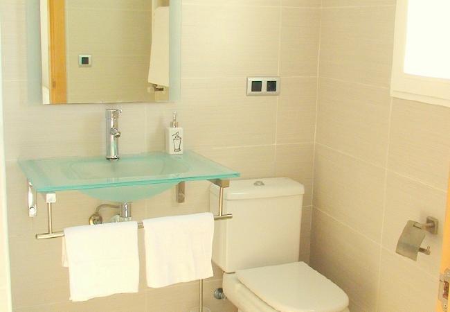 The bathroom One bathroom has a bathtub and the other has a shower unit. Towels are included.