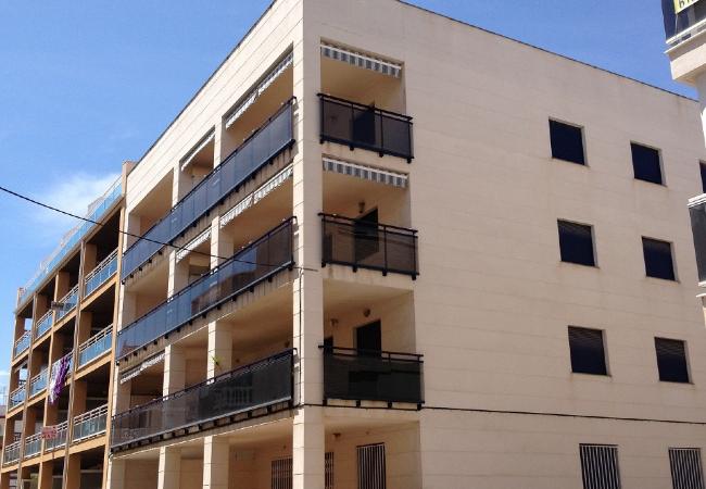 Outside of the La Antilla apartments in Moncofa Outside of the recently built La Antilla apartments in Moncofa